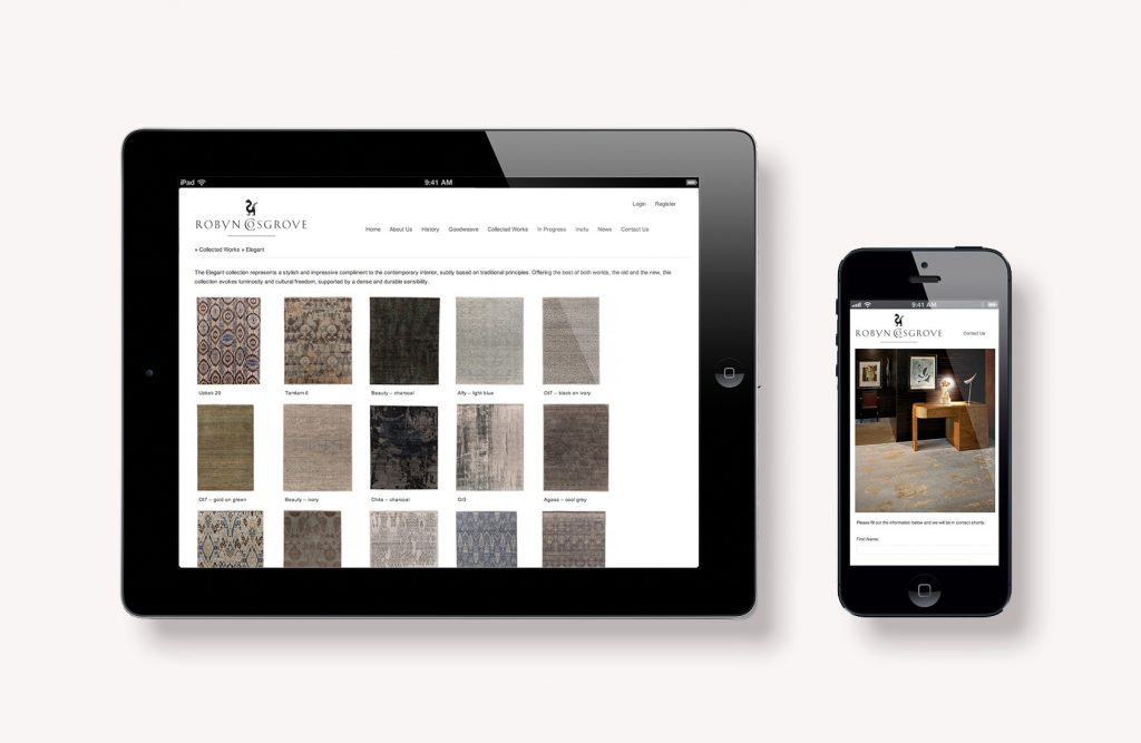Robyn Cosgrove Rugs Refined Handwoven Designer Rugs Website Mobile
